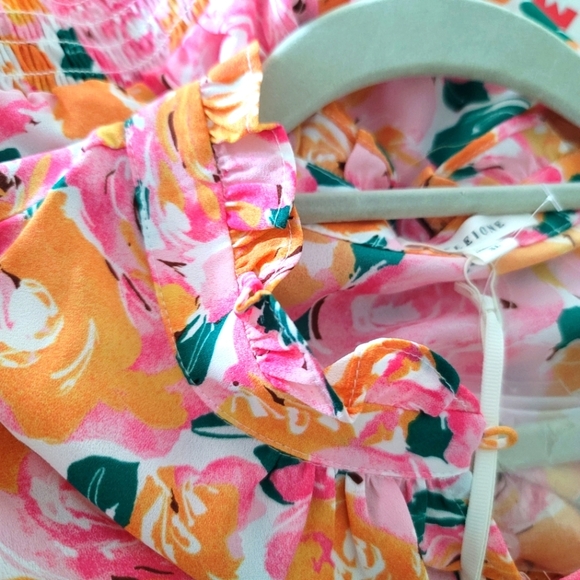 *NWT* PLEIONE vibrant floral Chiffon Blouse,sz XL - Picture 6 of 7